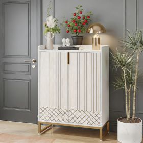 Modern Shoe Cabinet with Doors, 5-Tier Modern Shoe Rack Organizer