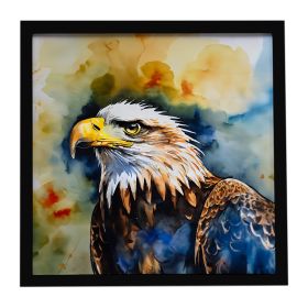 Eagle Framed Metal Print Bathroom, Kitchen, Office, Home Decor Wall Art Ready to Hang, Square, 8X8