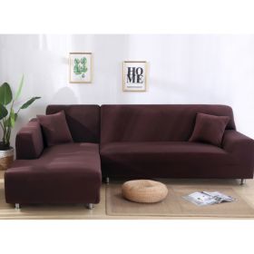 Solid Corner Sofa Covers Couch Slipcovers Elastica Material Sofa Skin Protector Cover Sofa Armchair (Option: 24-Quadruple seat)
