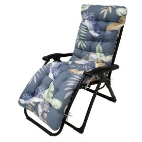 1Pc Chaise Lounger Cushion Recliner Rocking Chair Sofa Mat Deck Chair Cushion Chair Not Inlcuded  Standard Type (Option: BlueMultiLeaf-Standard)