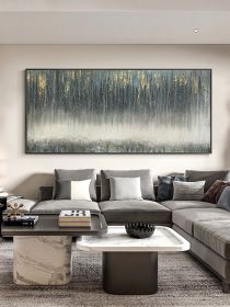 100% Handpainted gold foil circle large size square picture oil canvas painting abstract sitting room dining-room (size: 60x90cm)