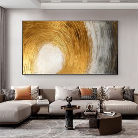 Hand Painted Oil Painting Abstract Gold Texture Oil Painting on Canvas Original Minimalist Art Golden Decor Custom Painting Living Room Home Deco (Style: 01, size: 40x80cm)
