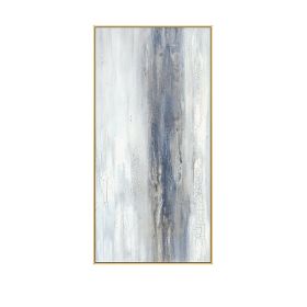 100% Hand painted Abstract Black and white oil painting texture Wall Art Picture Canvas Painting for Living Room Home Decor Art (size: 50x100cm)